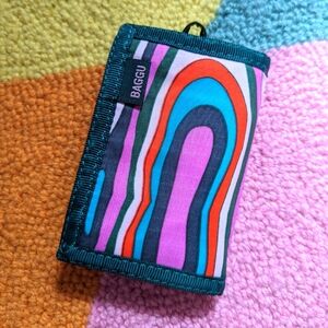 Baggu Candy Woodgrain Wallet EUC